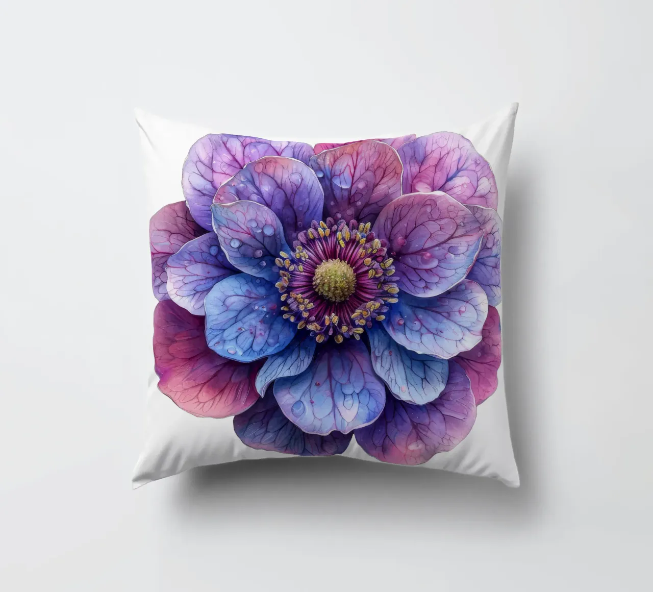 Fiore di scabiosa cuscino da Bold Blooms