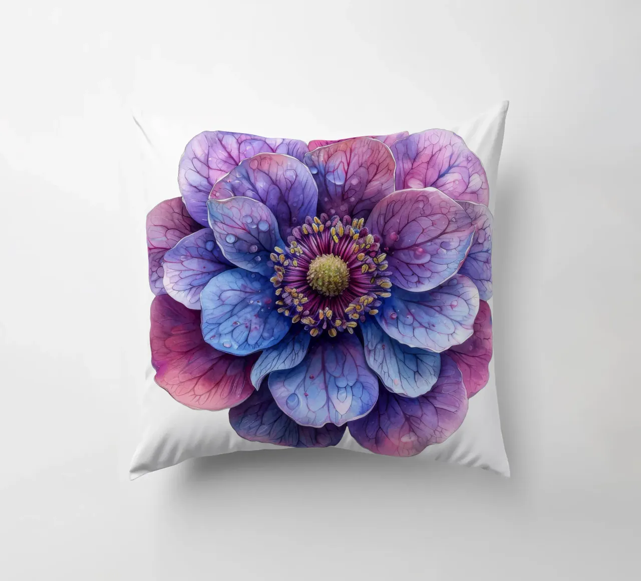 Fiore di scabiosa cuscino da Bold Blooms