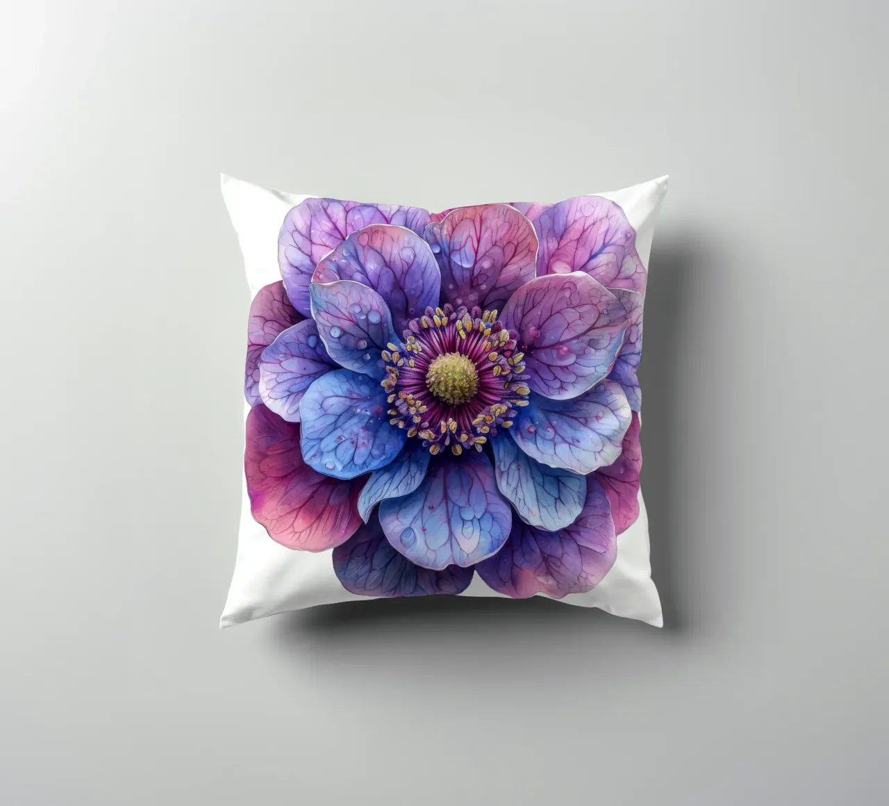 Fiore di scabiosa cuscino da Bold Blooms