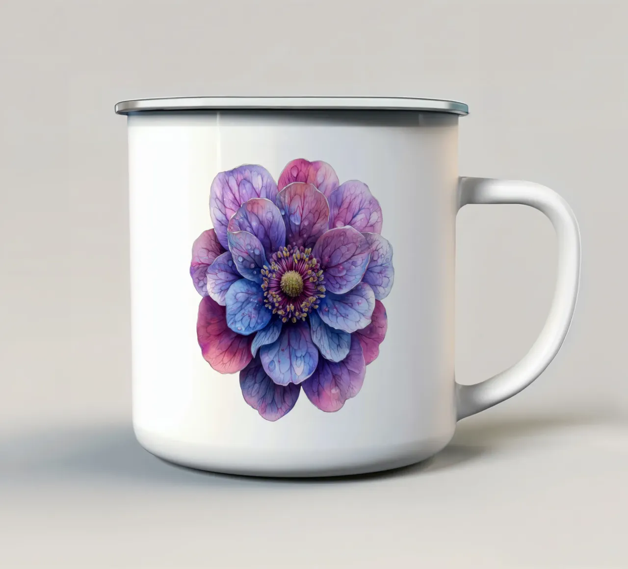 Fiore di scabiosa tazza in smalto da Bold Blooms