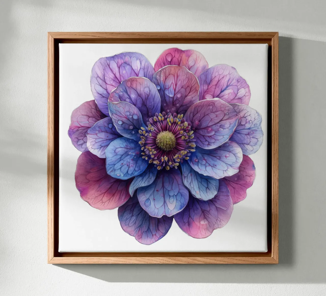 Scabiosabloem canvas met Baklijst van Bold Blooms