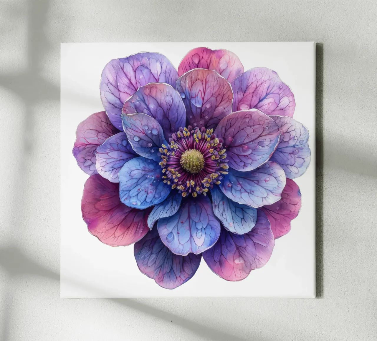 Scabiosabloem canvas met Baklijst van Bold Blooms