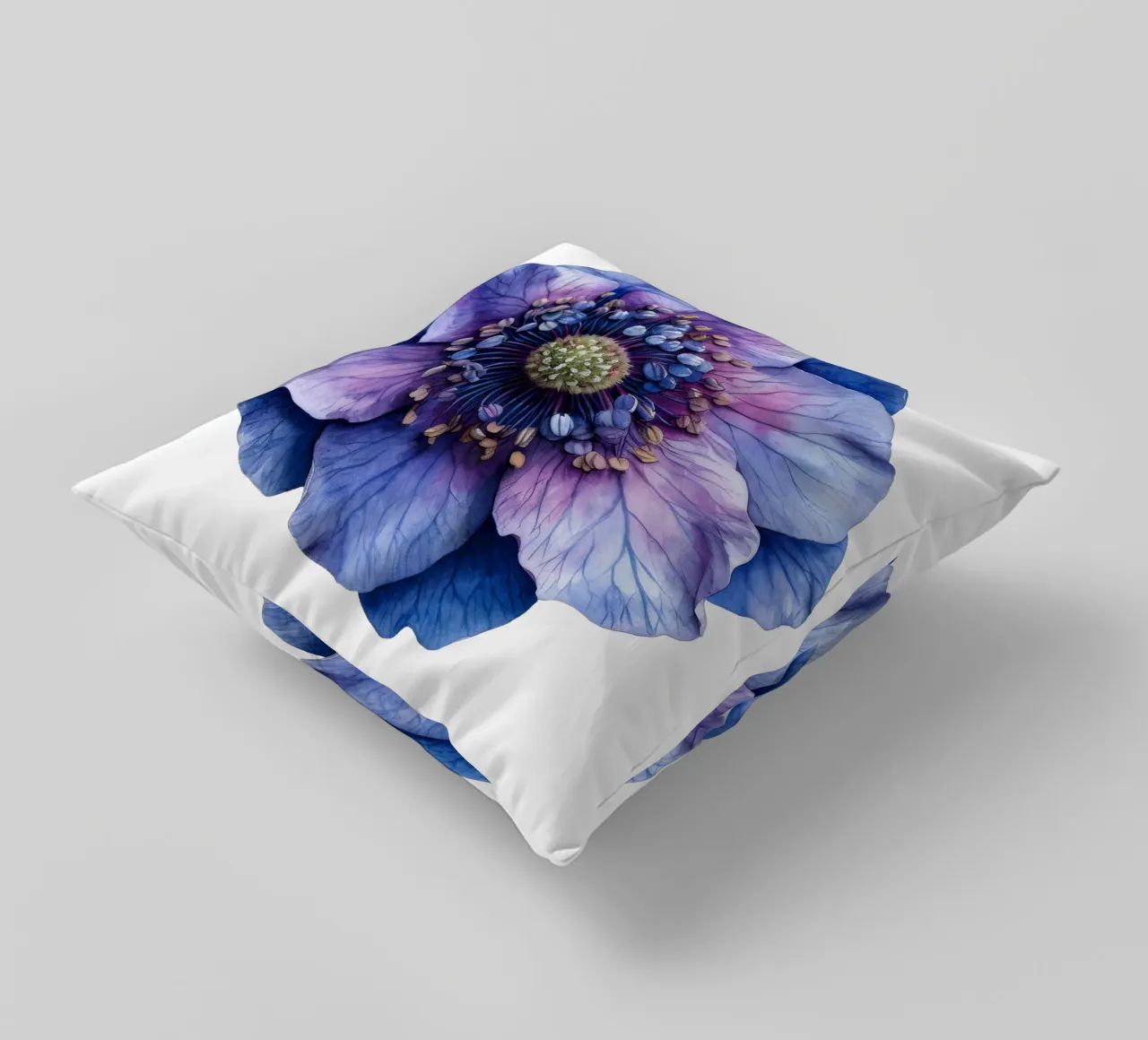Fiore di scabiosa cuscino da Bold Blooms