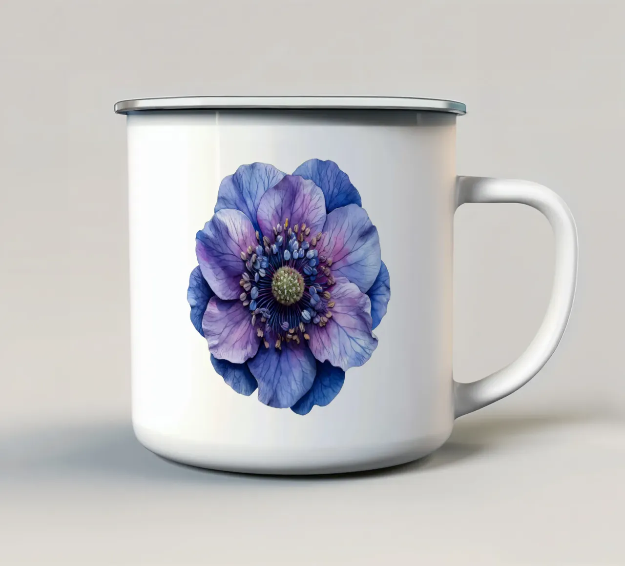 Fiore di scabiosa tazza in smalto da Bold Blooms