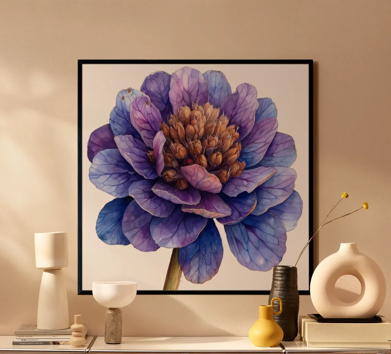 Fleur de scabiosa poster de Bold Blooms