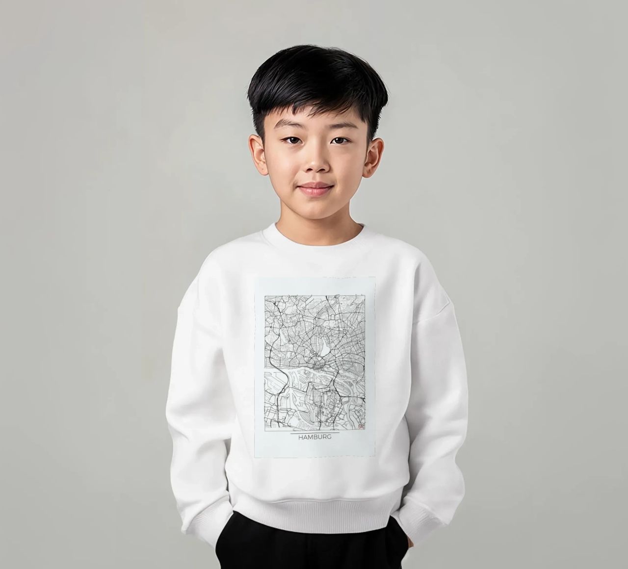 Hamburg Minimal felpa bambino da Hubert Roguski