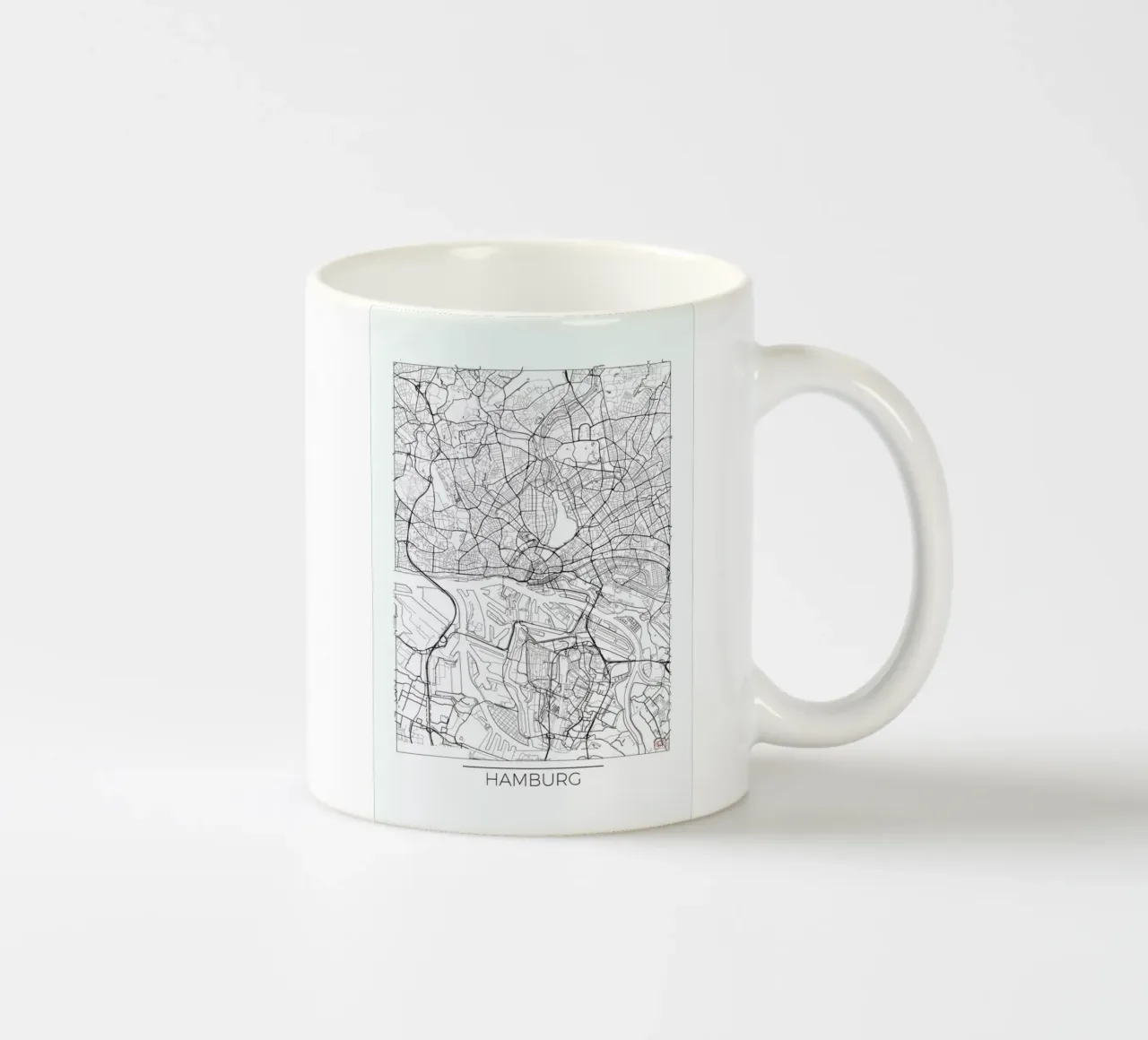 Hamburg Minimal Keramik Tasse von Hubert Roguski