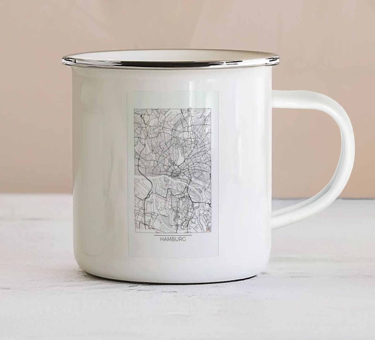Hamburg Minimal tazza in smalto da Hubert Roguski