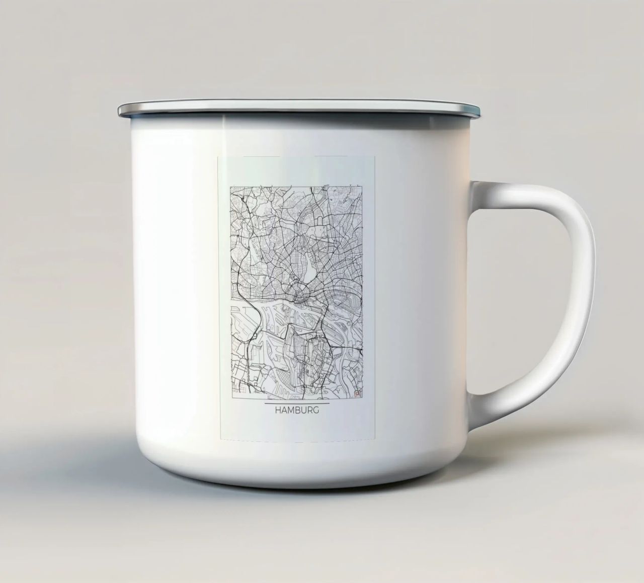 Hamburg Minimal tazza in smalto da Hubert Roguski