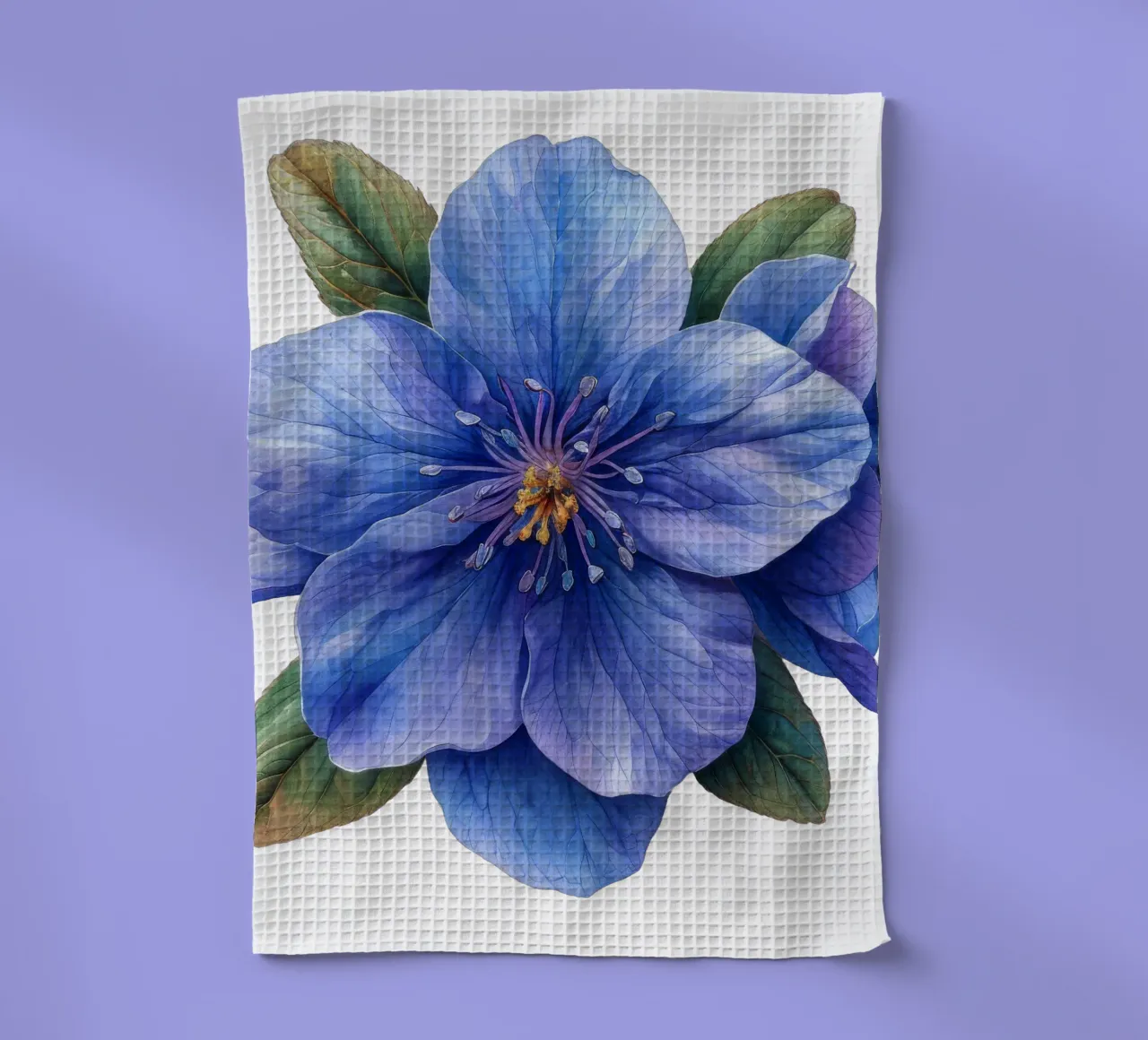 Scaevola Flower tea towel by Bold Blooms