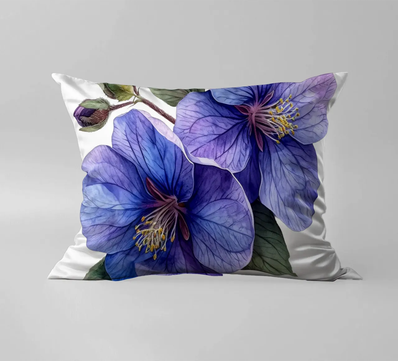 Scaevola Flower decorative cushion by Bold Blooms