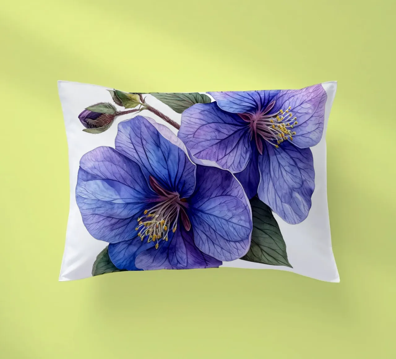 Scaevola Flower decorative cushion by Bold Blooms