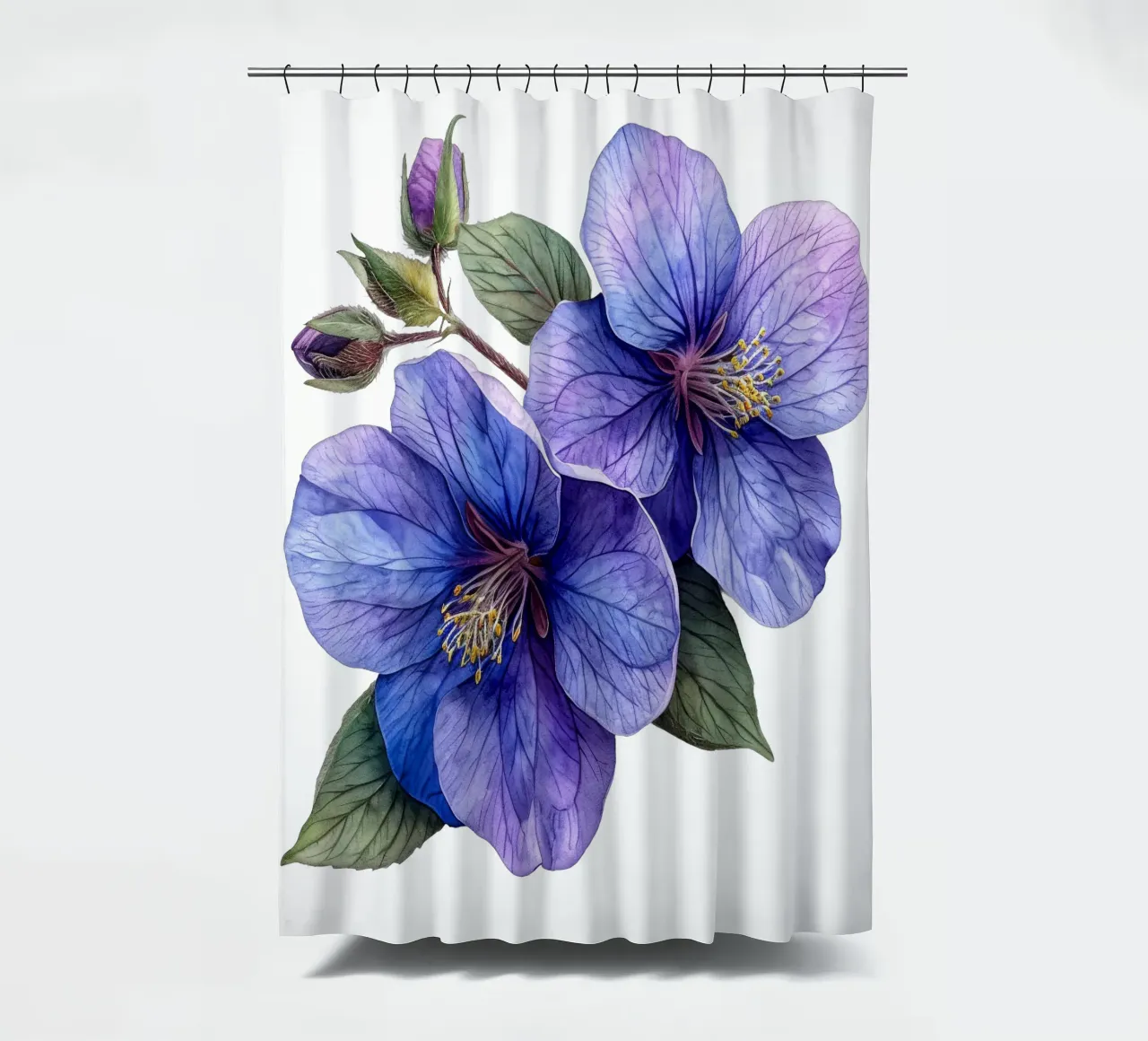 Scaevola Flower shower curtain by Bold Blooms