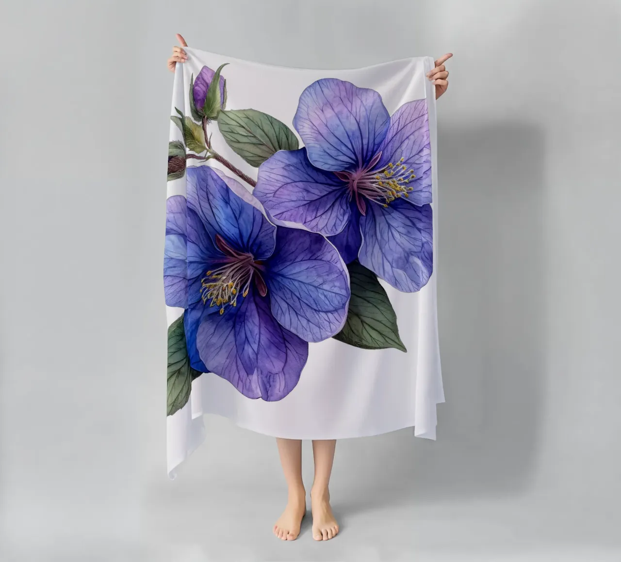 Scaevola Flower beach towel by Bold Blooms