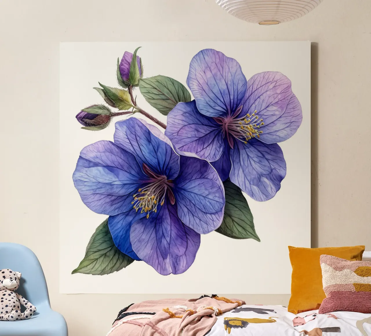 Scaevola Flower canvas by Bold Blooms