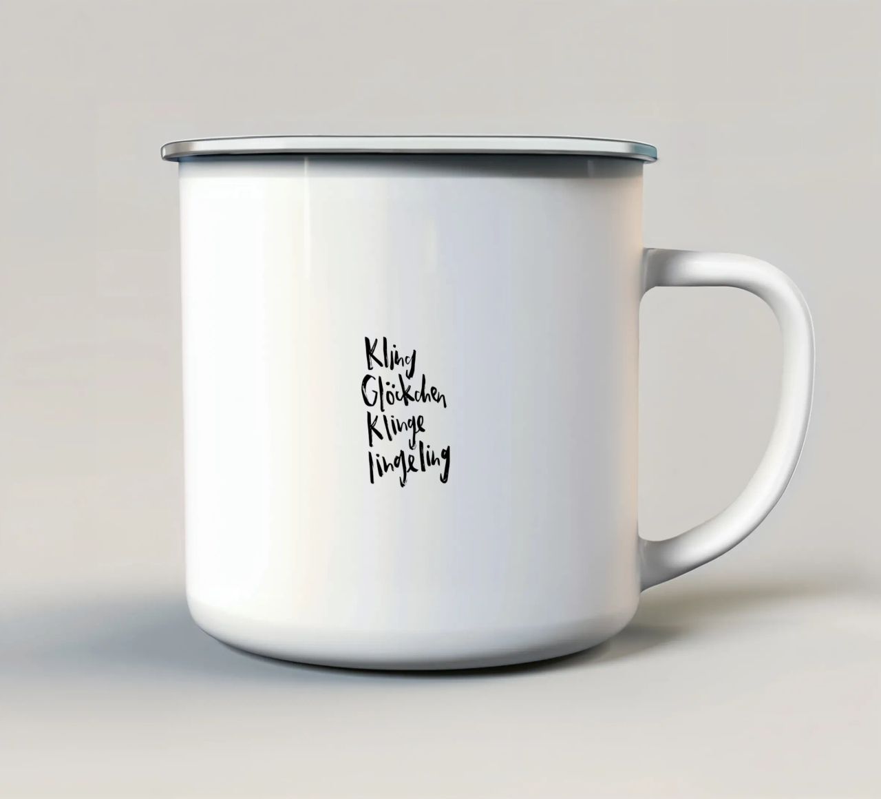 Kling Glöckchen tazza in smalto da Brushmeetspaper