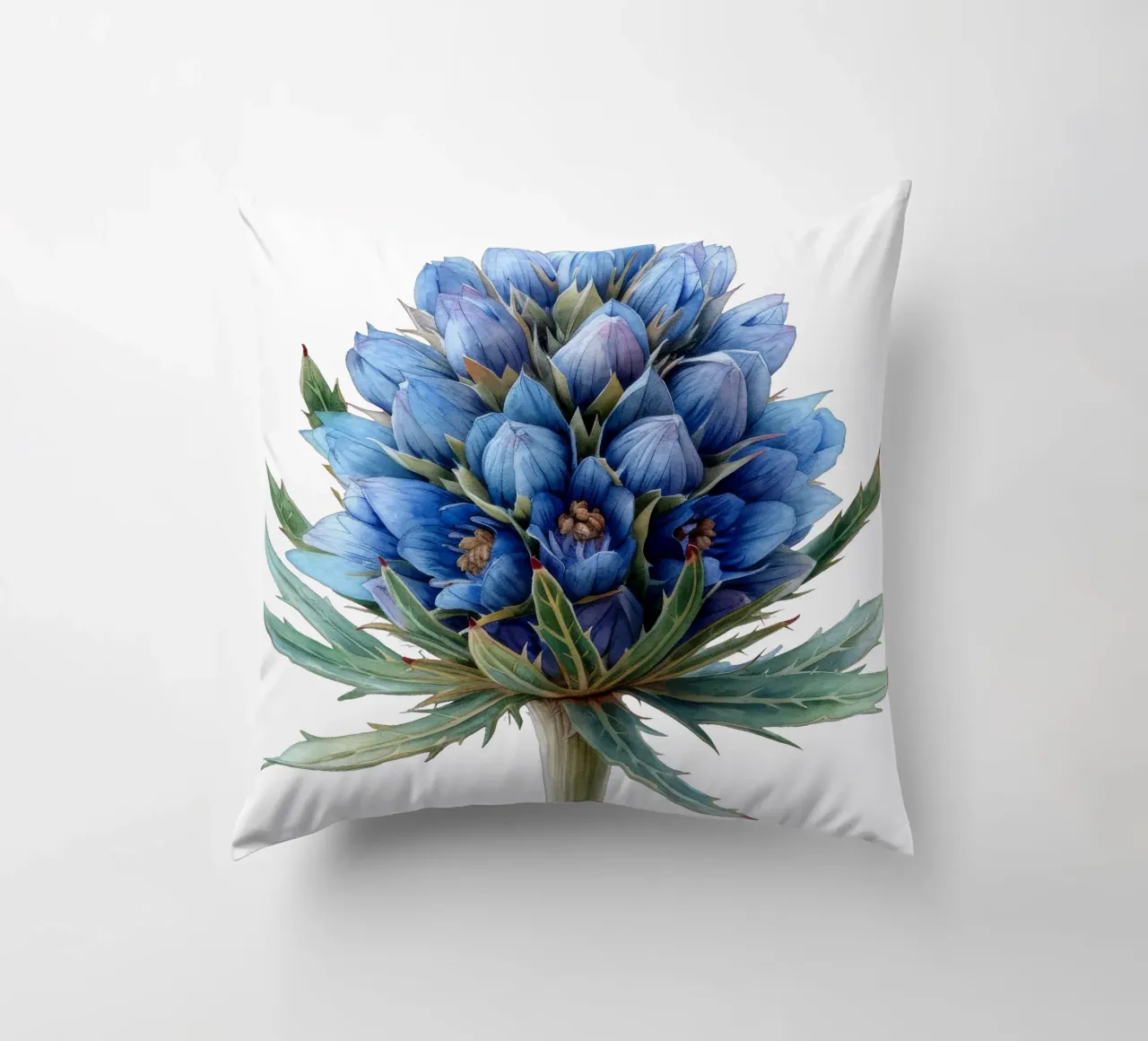 Fiore di agrifoglio marino cuscino da Bold Blooms