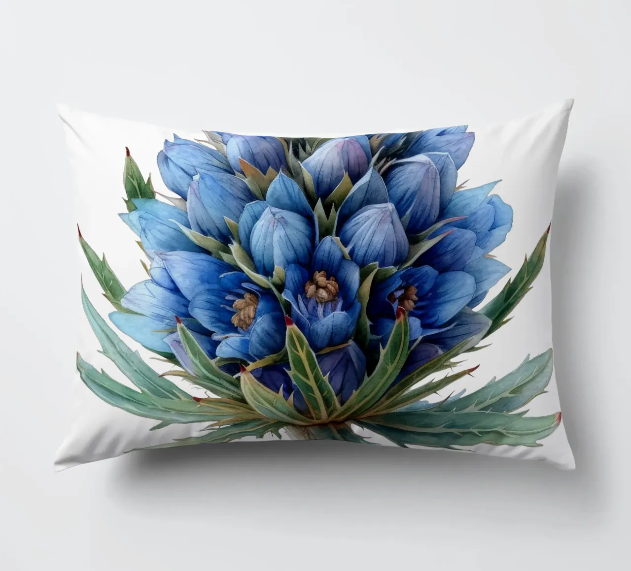 Fiore di agrifoglio marino cuscino da Bold Blooms