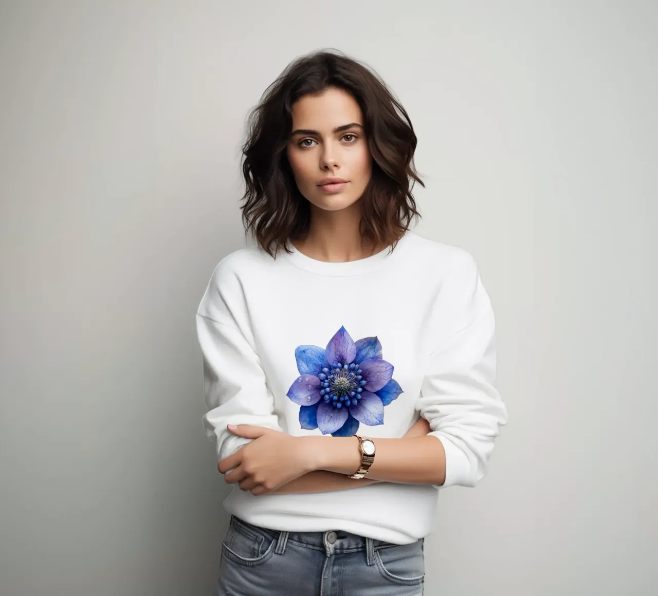 Flor de acebo marino sudadera de Bold Blooms