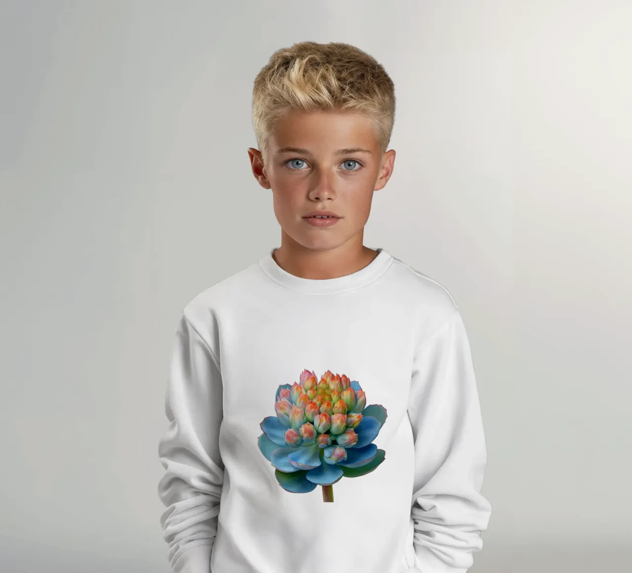 Sedum Flower kids sweatshirt by Bold Blooms