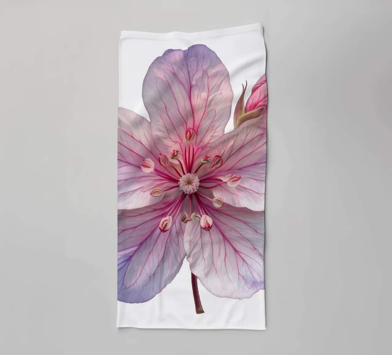 Zijdebloem badhanddoek van Bold Blooms