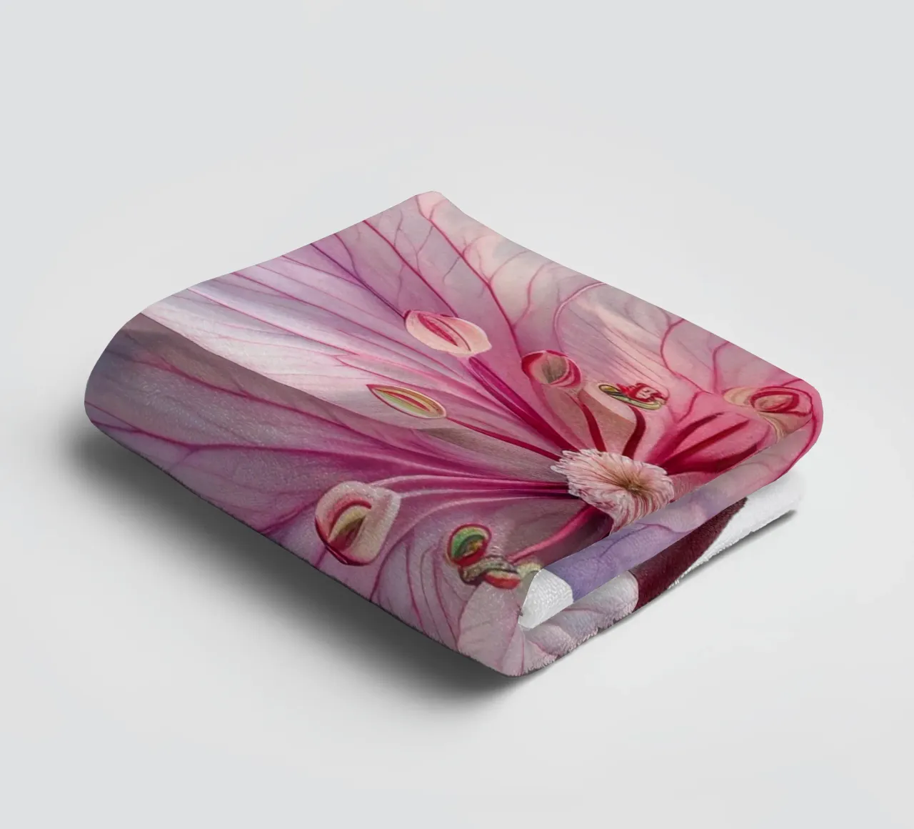Zijdebloem badhanddoek van Bold Blooms