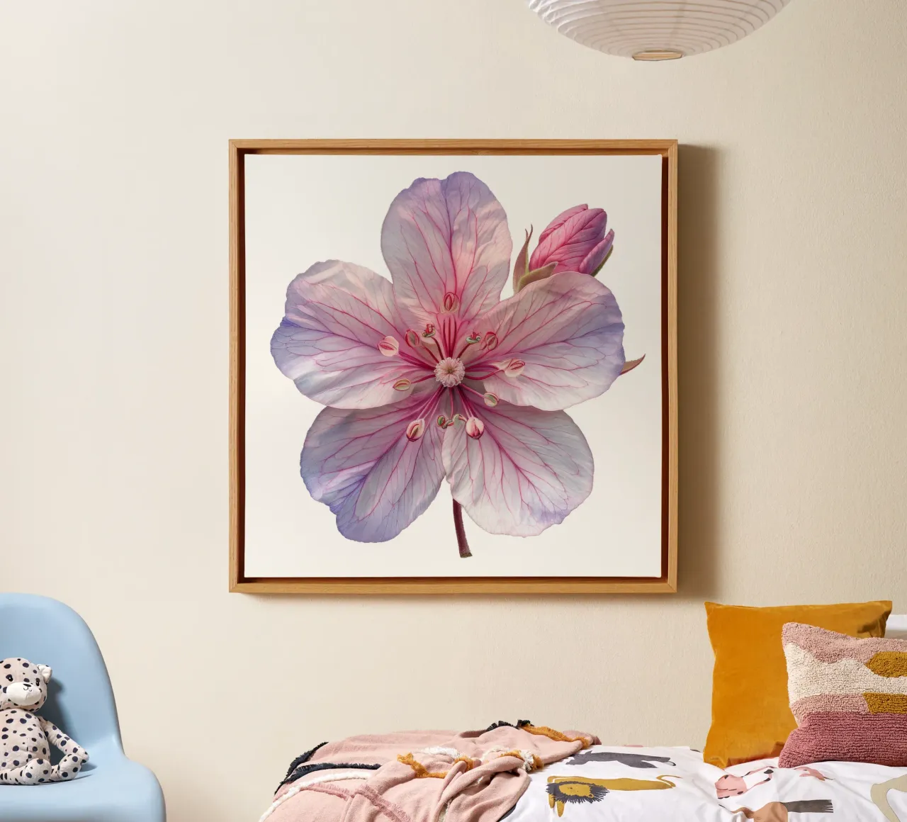 Zijdebloem canvas van Bold Blooms