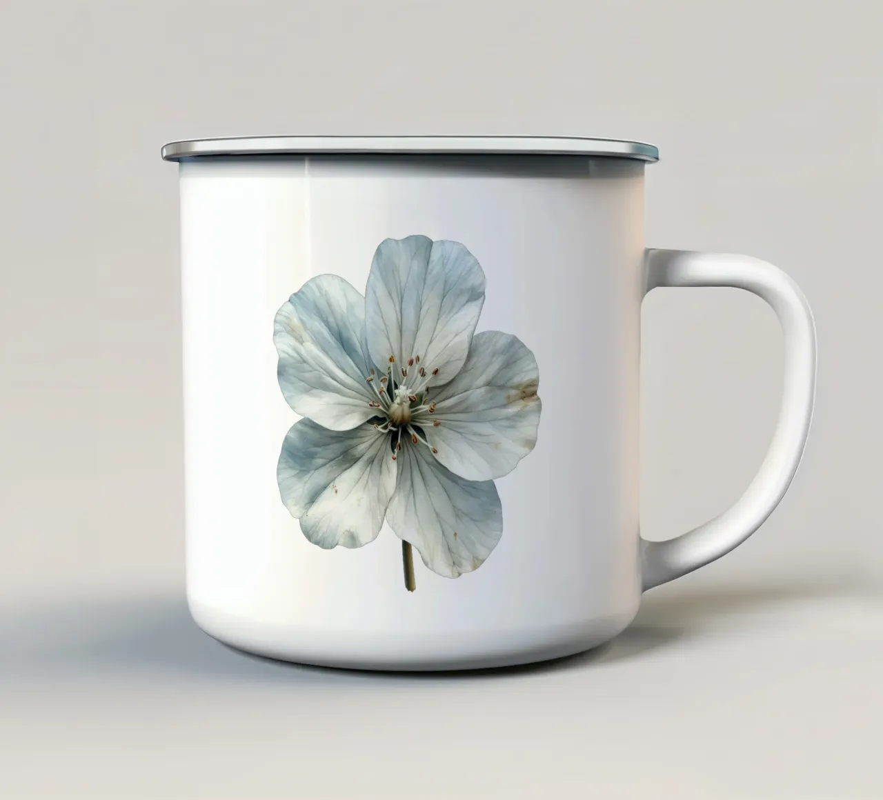 Zijdebloem emaille mok van Bold Blooms