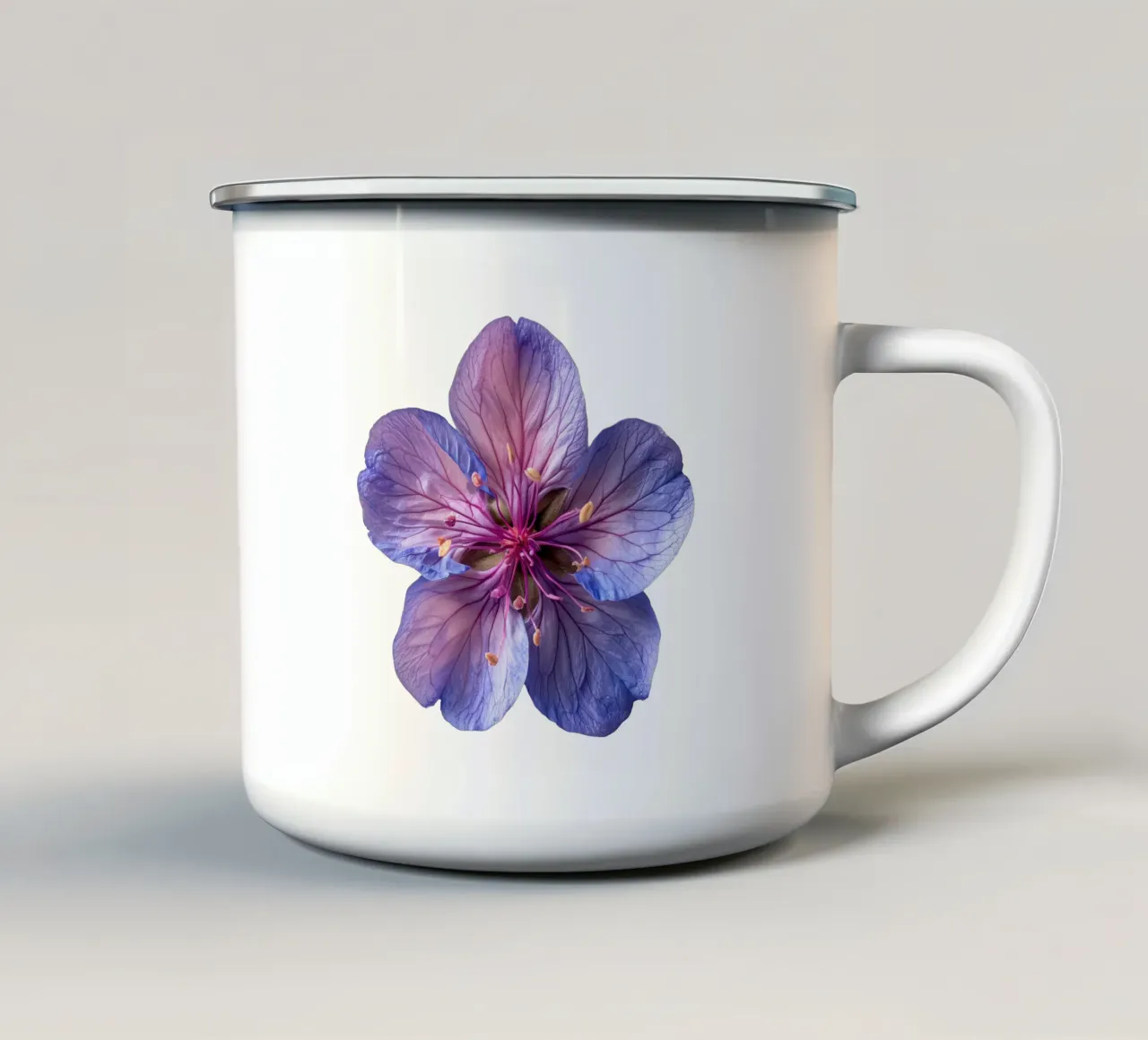 Zijdebloem emaille mok van Bold Blooms