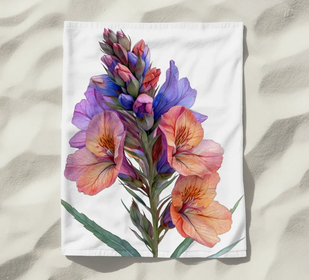 Leeuwenbek Bloem strandhanddoek van Bold Blooms