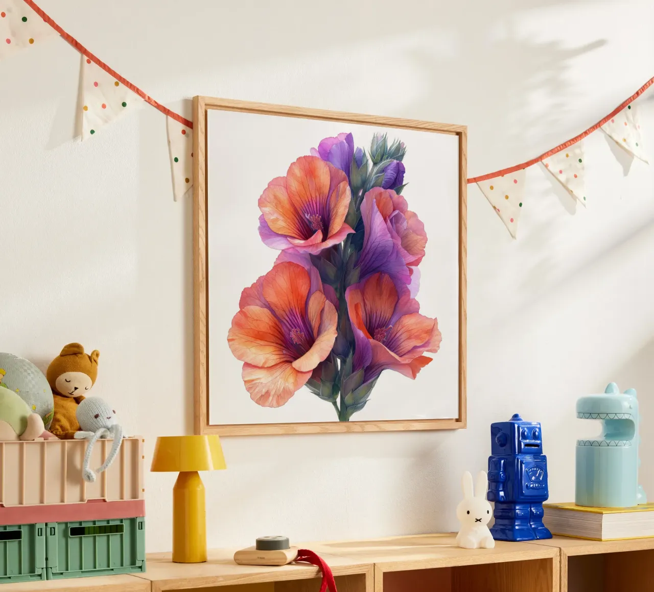 Leeuwenbek Bloem acryl van Bold Blooms