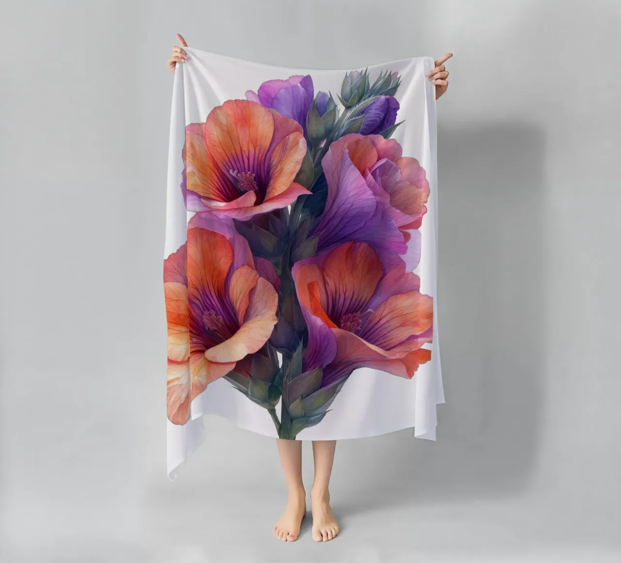 Leeuwenbek Bloem strandhanddoek van Bold Blooms