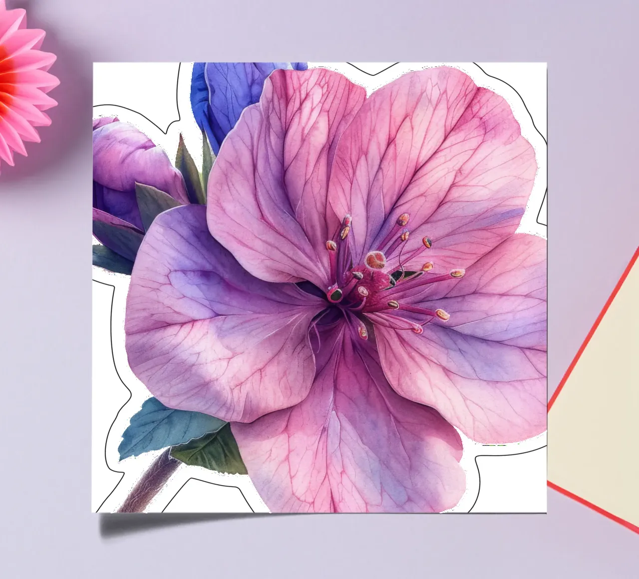 Soapwort Flower sticker sheet by Bold Blooms