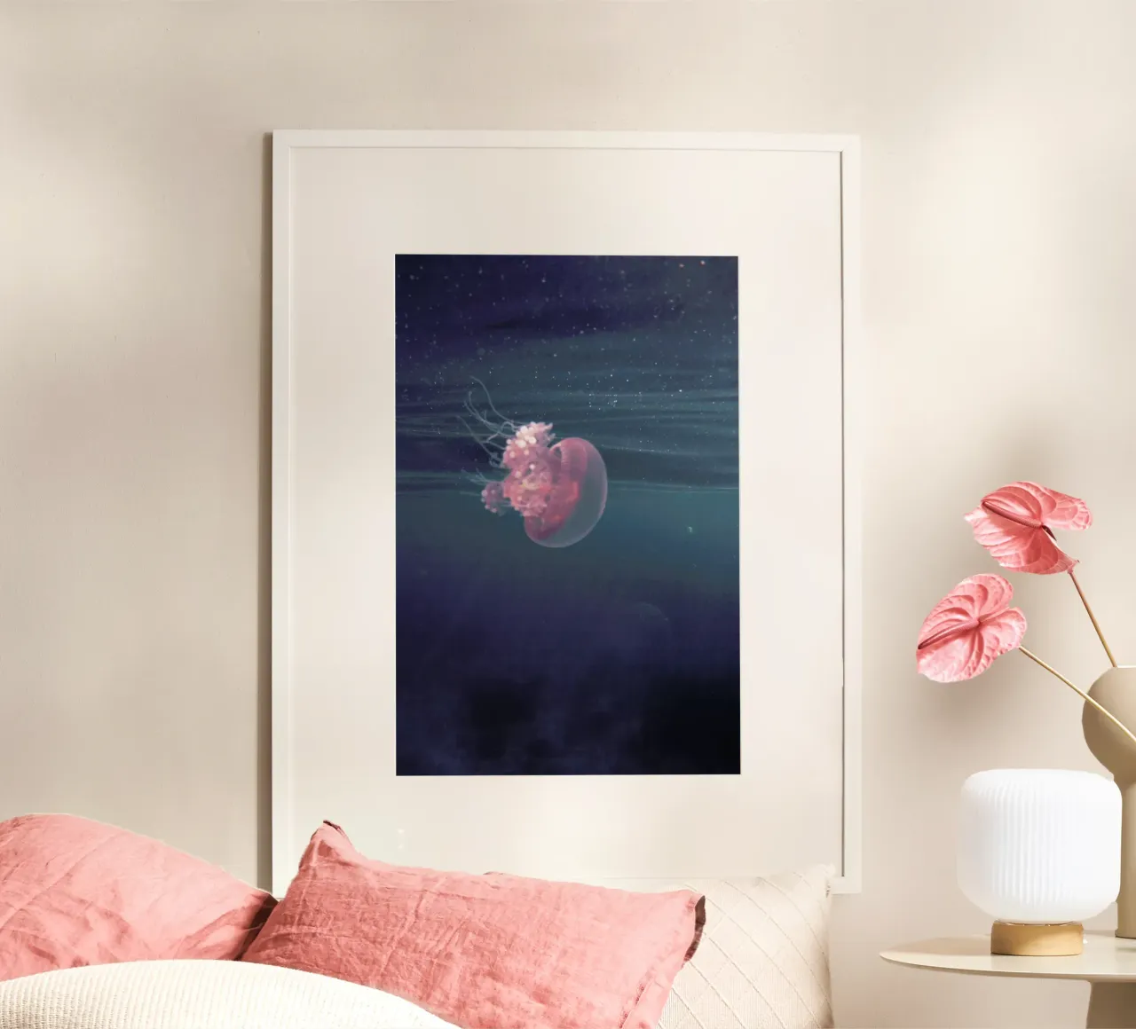 Dancing in the Water poster con telaio in plastica da Studio Nahili