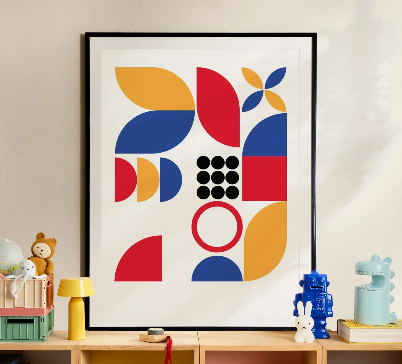 Geometric Pattern Bauhaus Style hahnemühle by Kim Hubball Studio