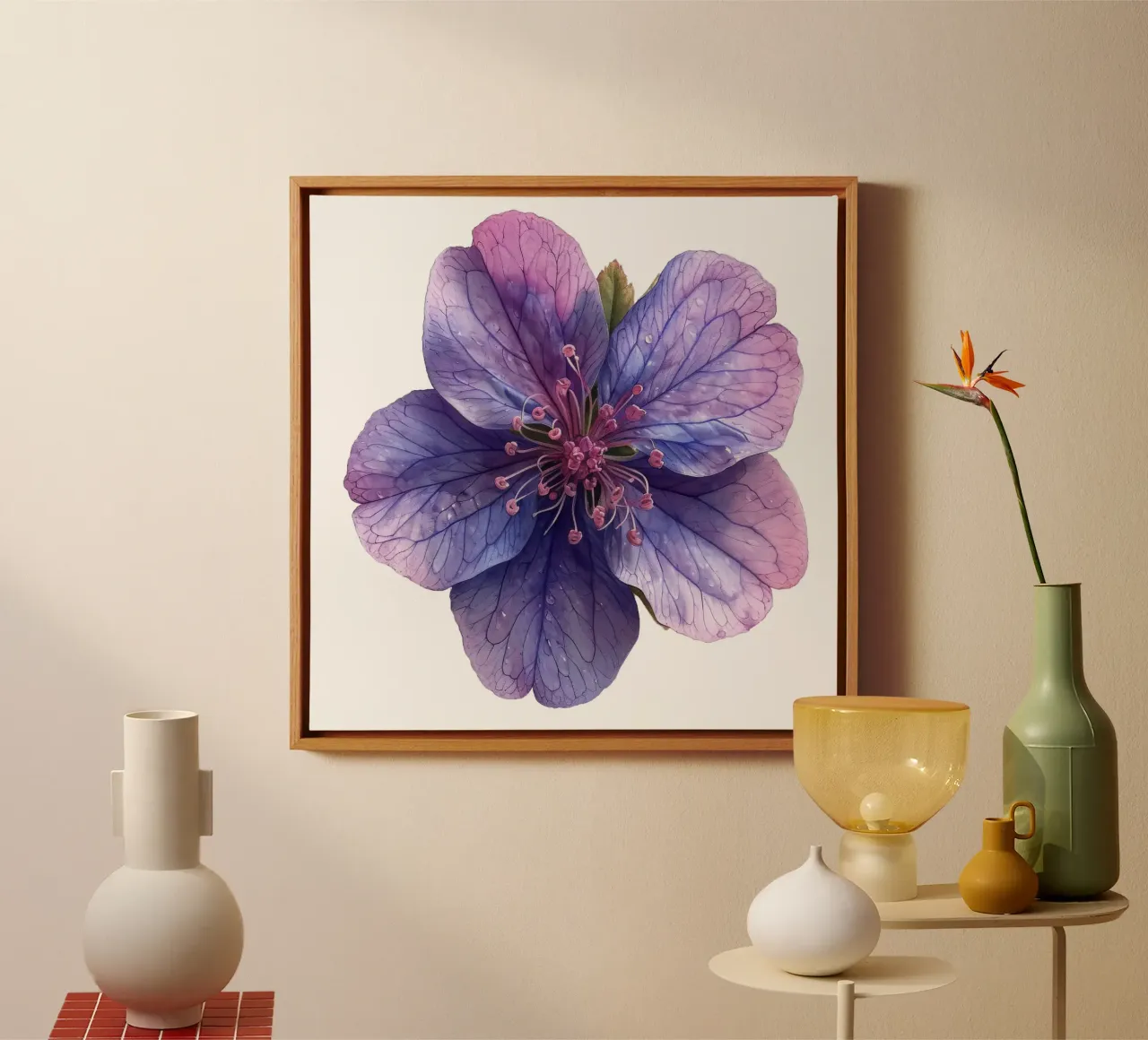 Zeepkruid Bloem canvas van Bold Blooms