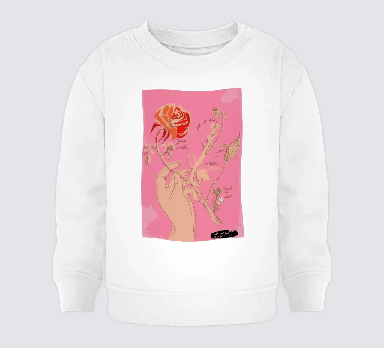 Unconditional Love baby sweatshirt van Monika Aichele