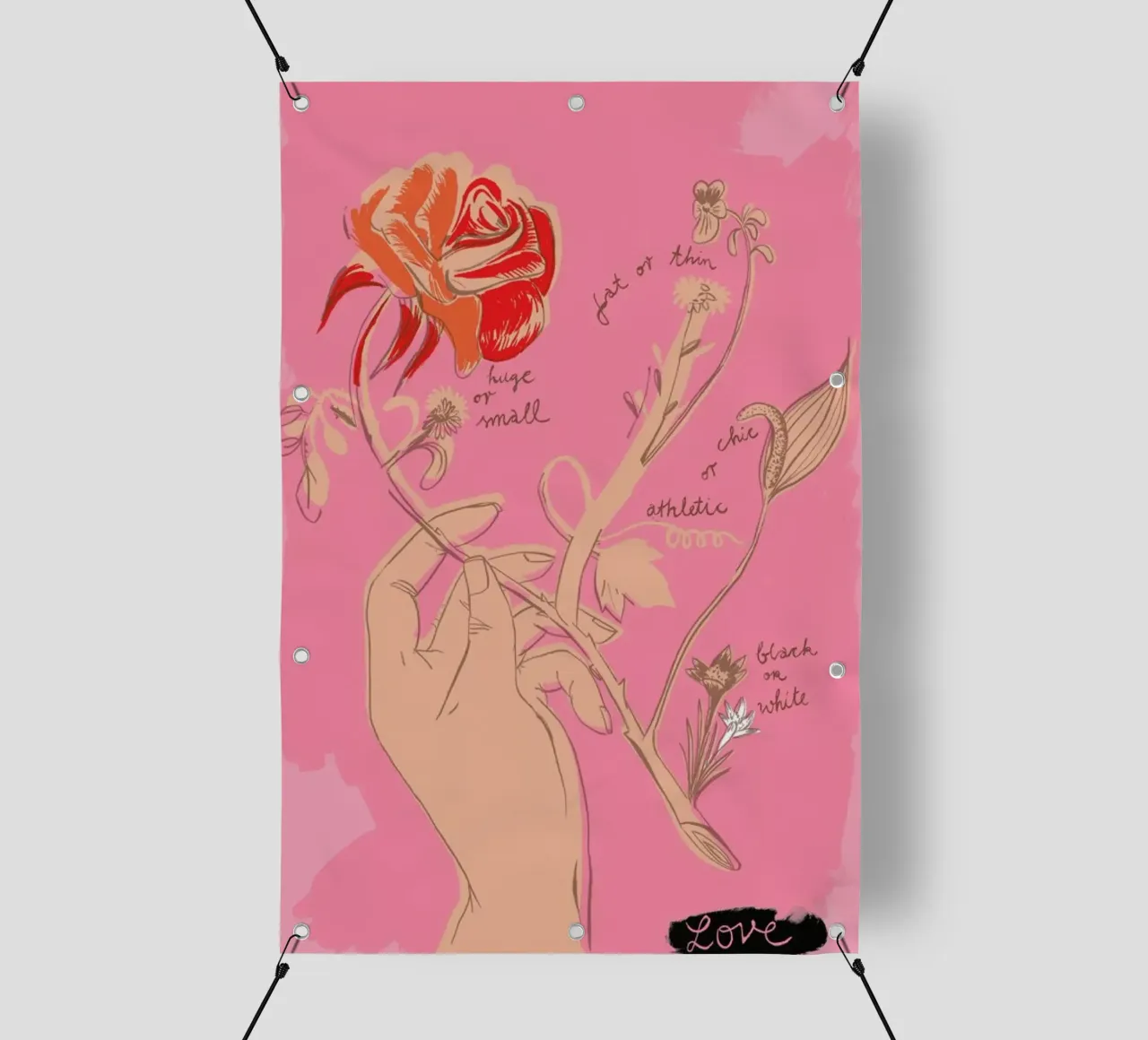 Unconditional Love telo in pvc da Monika Aichele