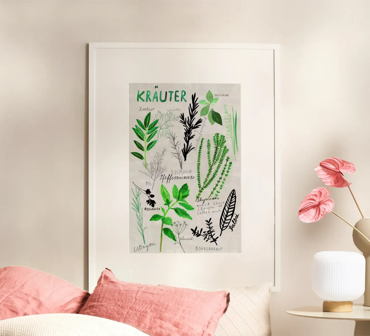 Kräuter poster con telaio in plastica da Rinah Lang