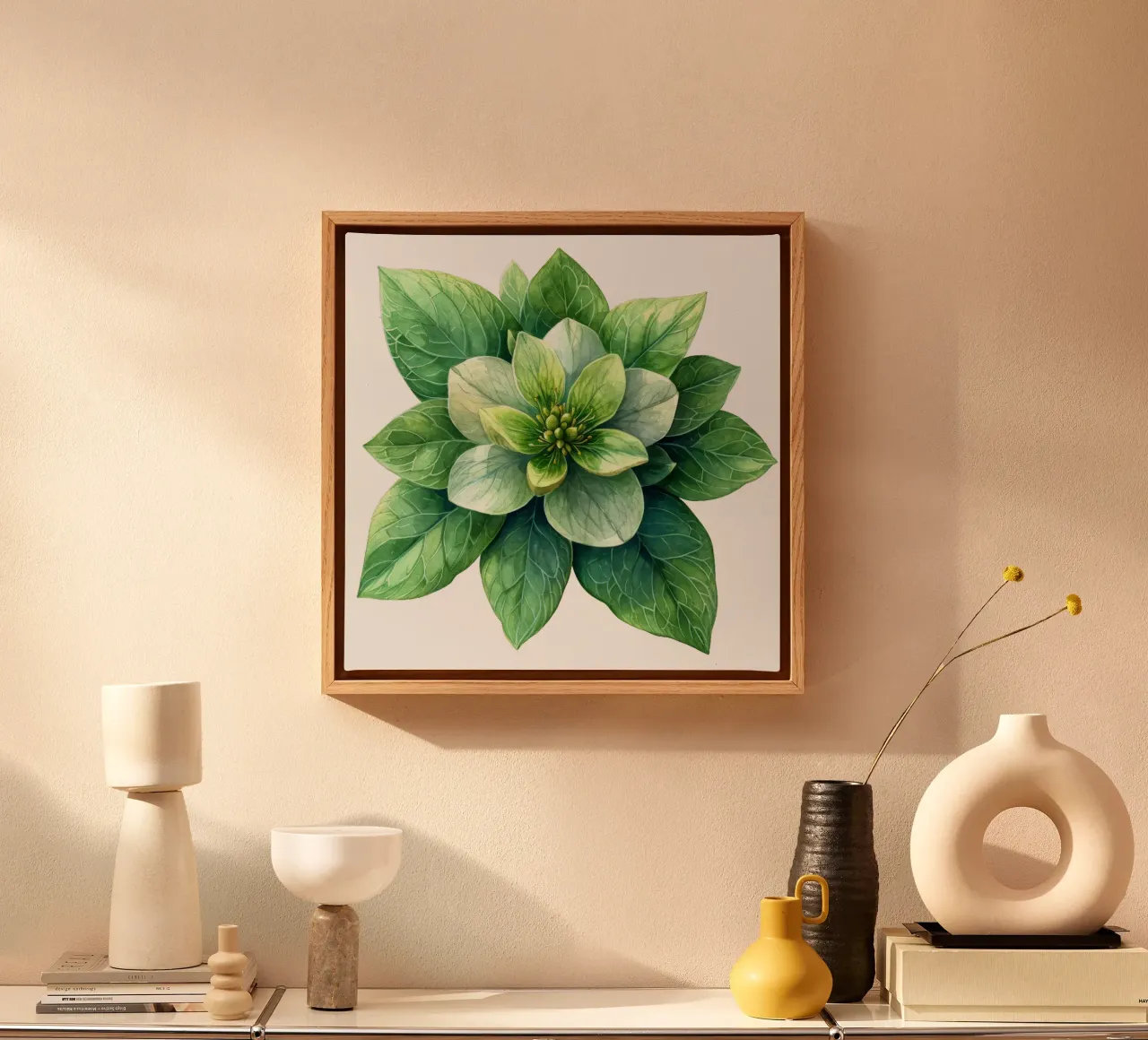 Fiore di euforbia tela con Cornice a cassetta da Bold Blooms
