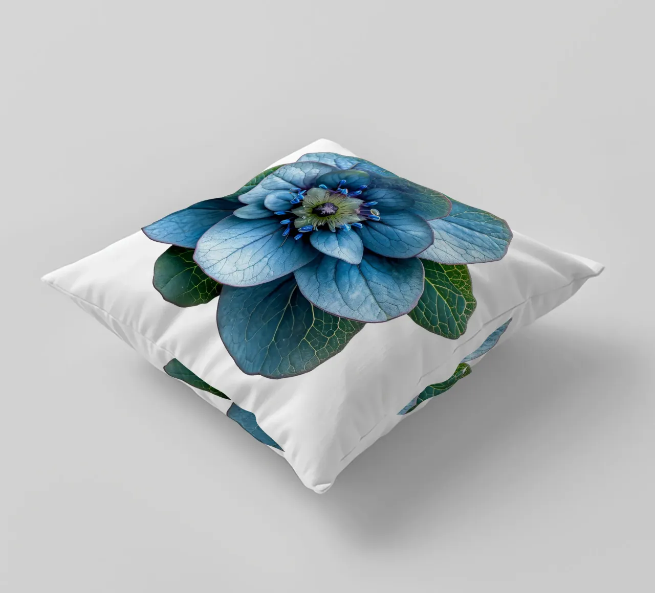 Spurge Flower decorative cushion by Bold Blooms