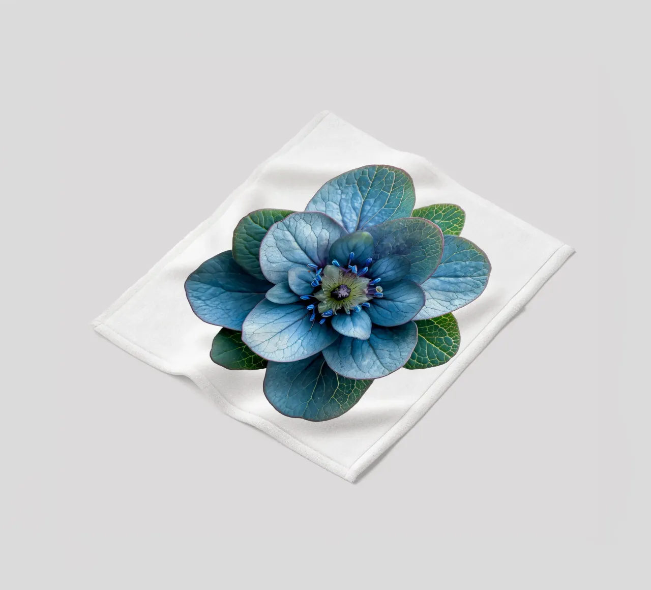 Spurge Flower fleece blanket by Bold Blooms