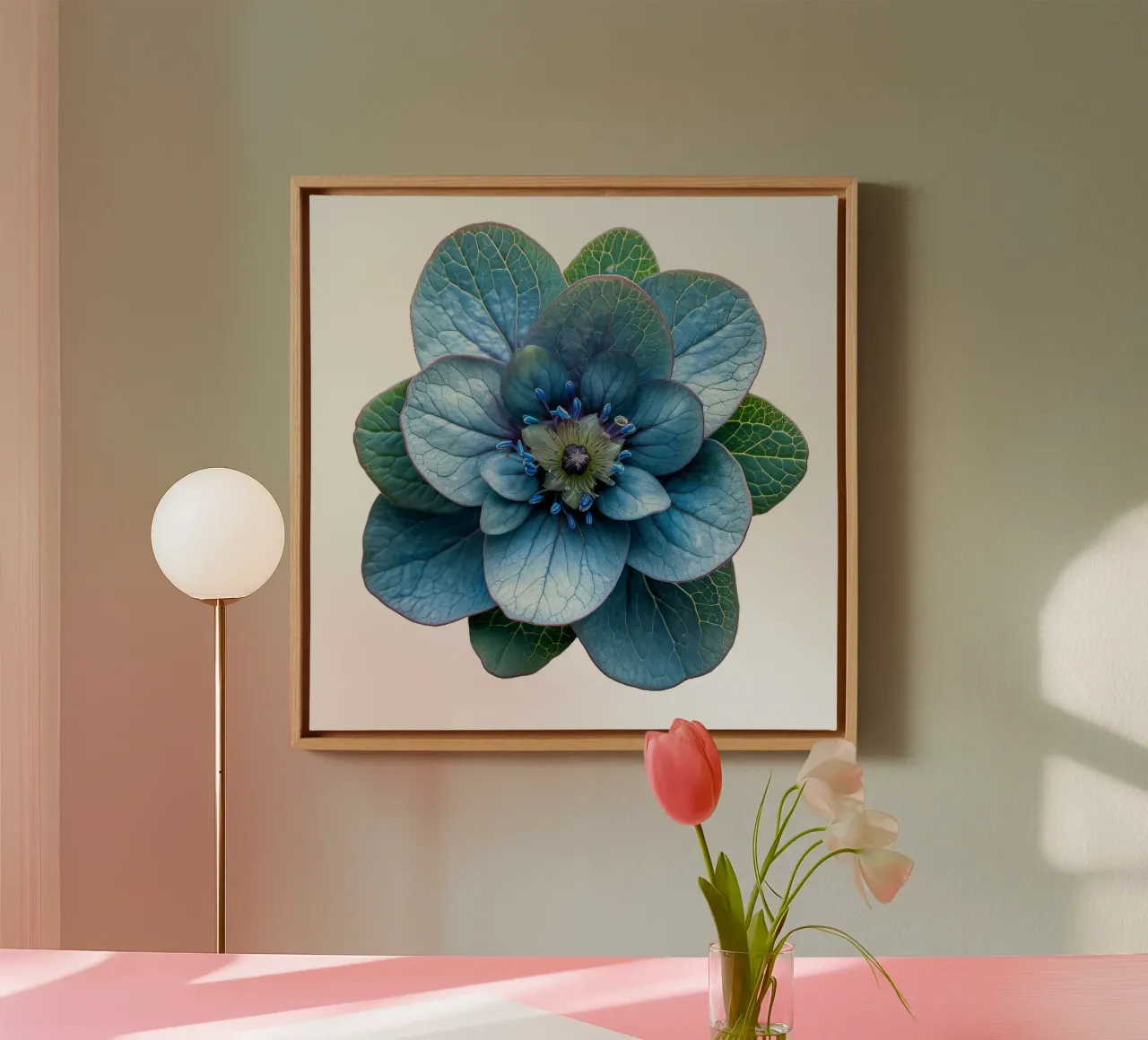 Fiore di euforbia tela con Cornice a cassetta da Bold Blooms