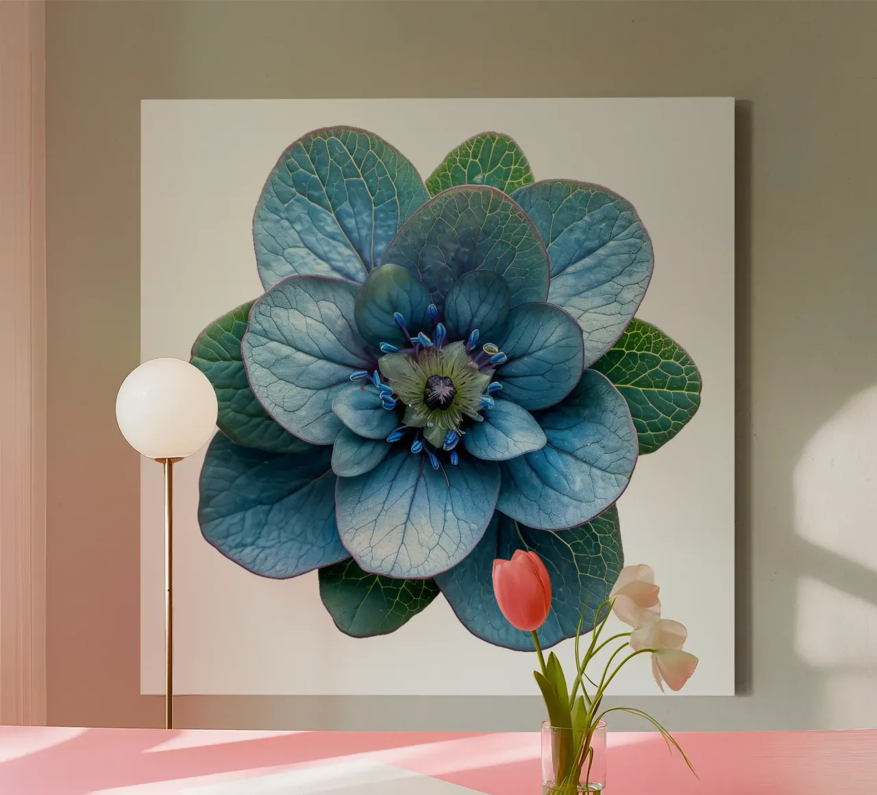 Fiore di euforbia tela con Cornice a cassetta da Bold Blooms