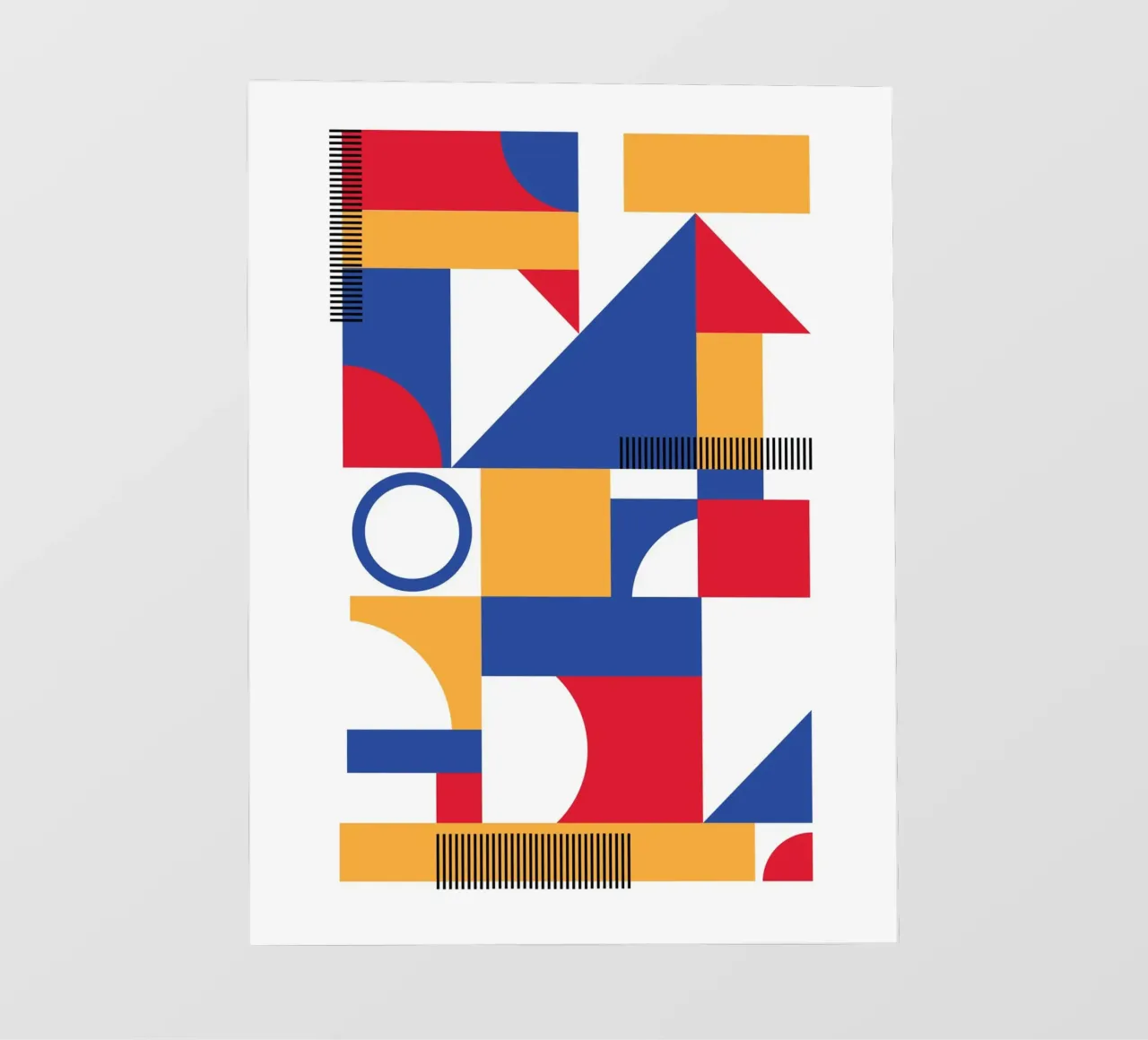 Stile geometrico Bauhaus telo in pvc da Kim Hubball Studio