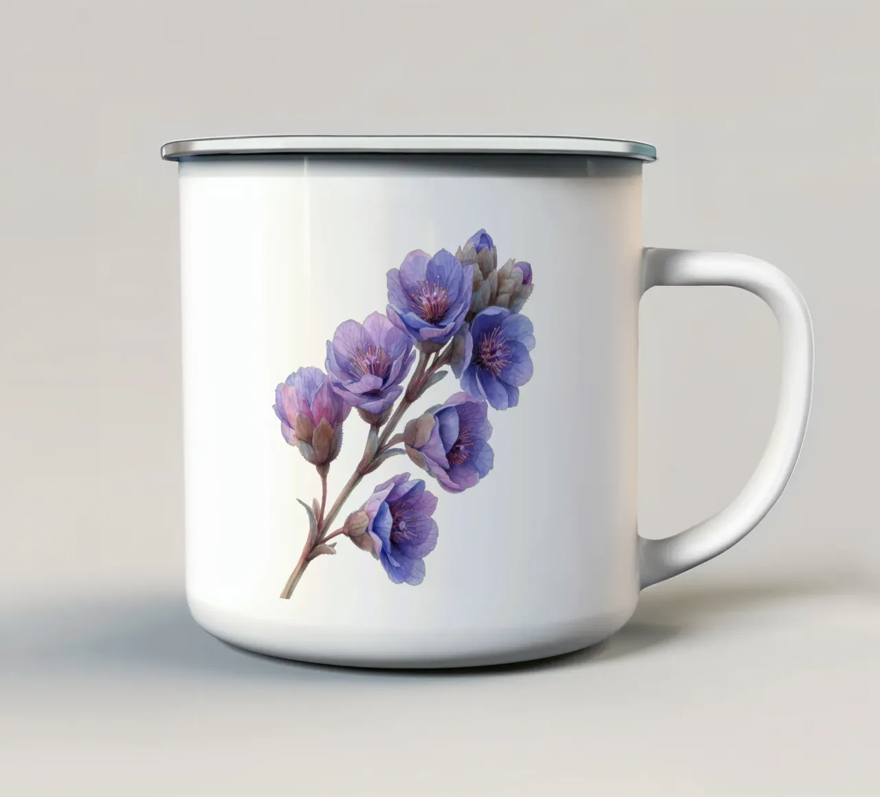 Fiore di statice tazza in smalto da Bold Blooms