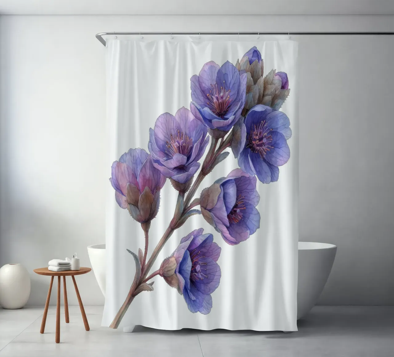 Fiore di statice tenda da doccia da Bold Blooms