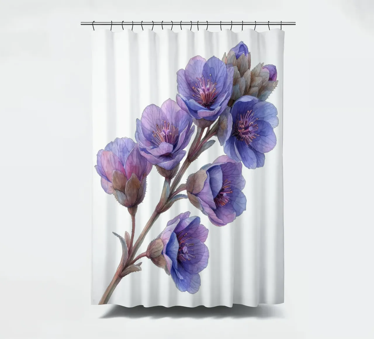 Fiore di statice tenda da doccia da Bold Blooms