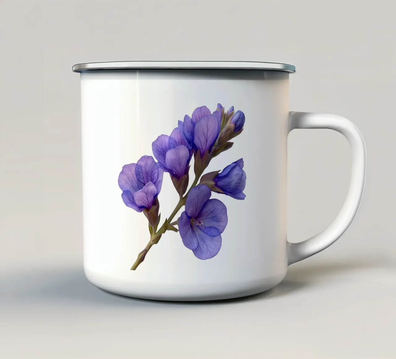 Fiore di statice tazza in smalto da Bold Blooms