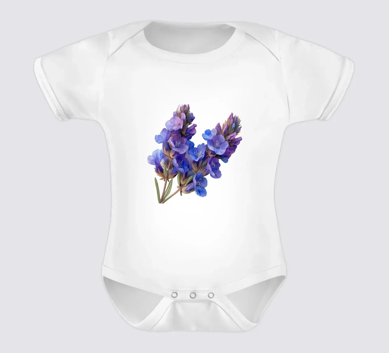 Fiore di statice body neonato maniche corte da Bold Blooms
